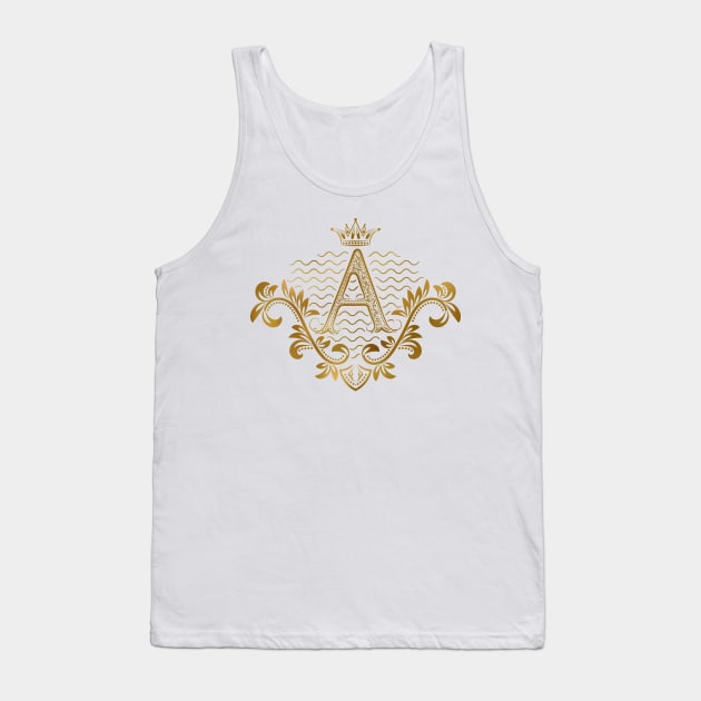 A initial royal Tank Top by PrintstaBee